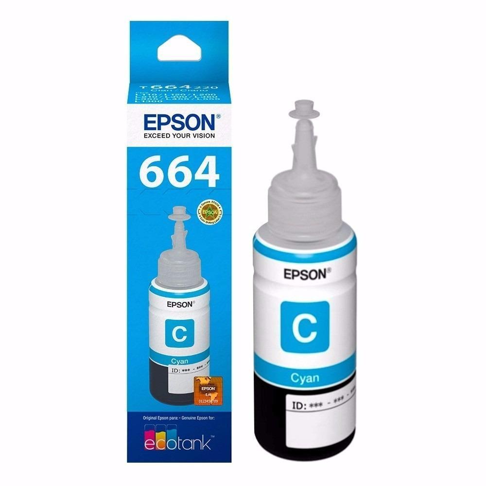 Epson Tintas Botella T664 220 Al Cyan Ecotank Fullcomp 6588